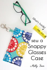 Sew a Snappy Pouch - Genius! Use Metal Measuring Tape as a Pouch Closure - Glasses Case Tutorial by Melly Sews