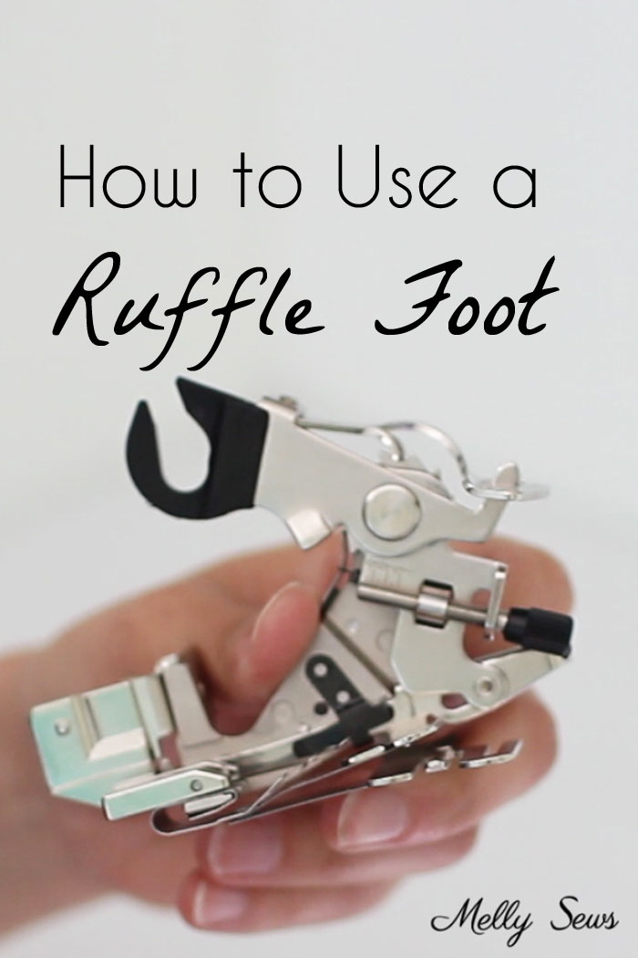 How to use a ruffle foot to make ruffles - how to sew ruffles - Melly Sews