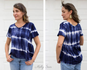 Add a gathered back panel - Sew a swing t-shirt - anthro hack tutorial by Melly Sews