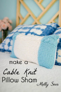 Cable Knit Pillow - Pattern and Tutorial by Melly Sews