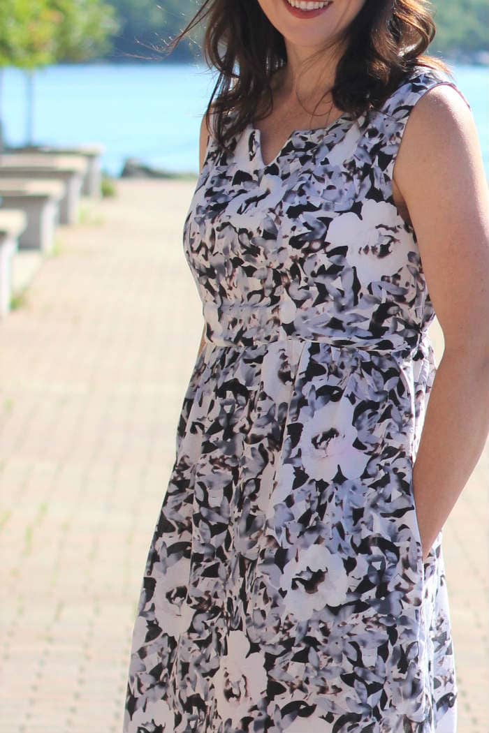 Auberley dress pattern by Blank Slate Patterns sewn By Margo of Creating In The Gap