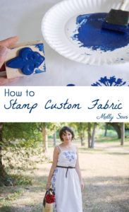 How to Stamp Fabric - How to Make Custom Print Fabric - Melly Sews