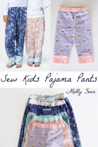 How to sew pajamas - make kid's pajamas in any size for a whole crowd - tutorial with video by Melly Sews