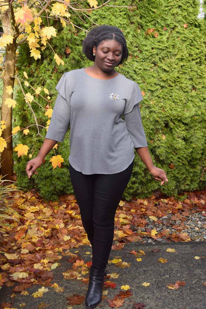 Shoreline Boatneck with sleeve hacks | sewing pattern from Blank Slate Patterns | sewn by The Ravel Out