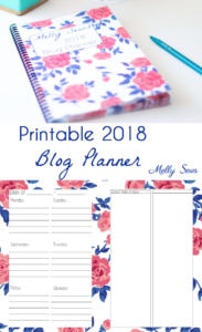 Printable blog planner - make your own DIY 2018 planner - Melly Sews