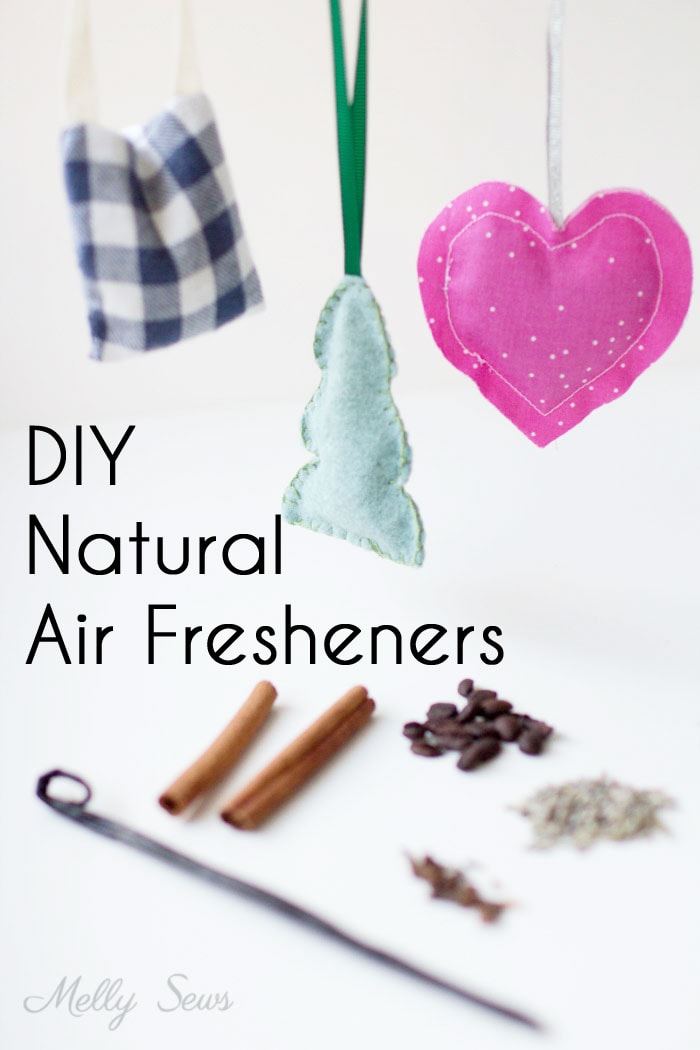 DIY Natural Air Fresheners - Make these Car Air Fresheners using natural ingredients - tutorial by Melly Sews 