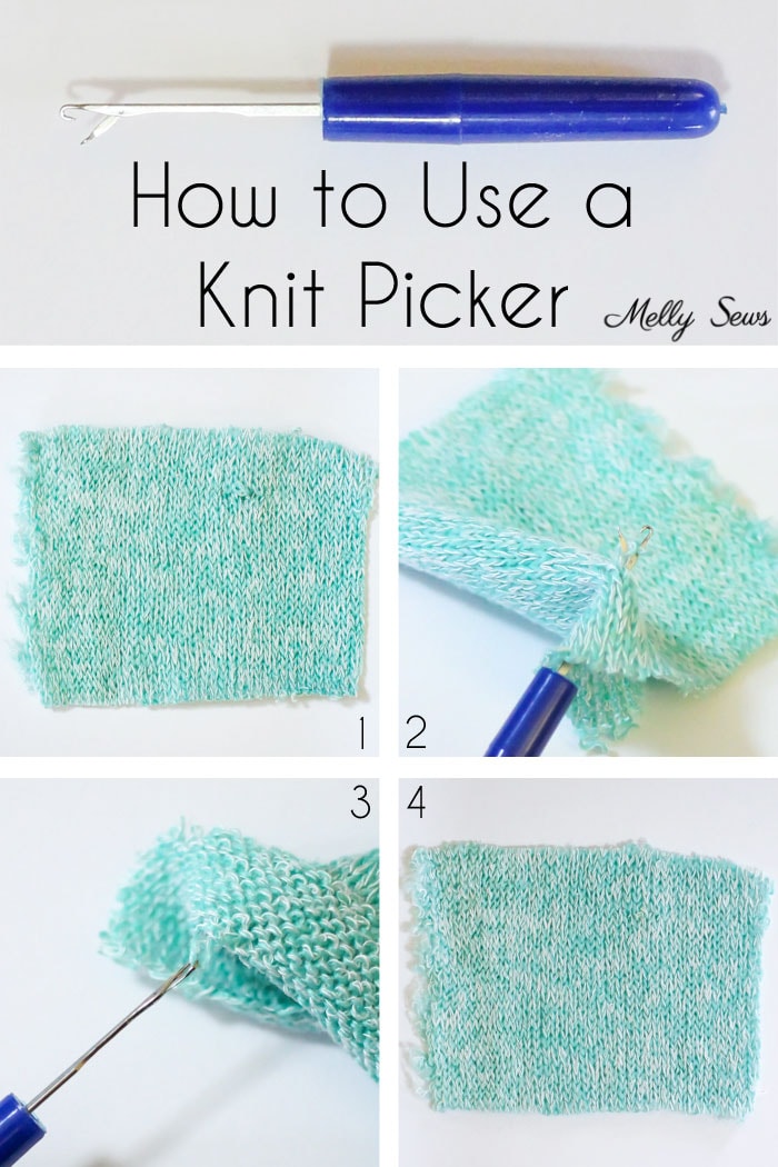 How to Use a Knit Picker - 5 Tip for Sewing with Sweater Knits - How to Sew Sweater Knits - Melly Sews