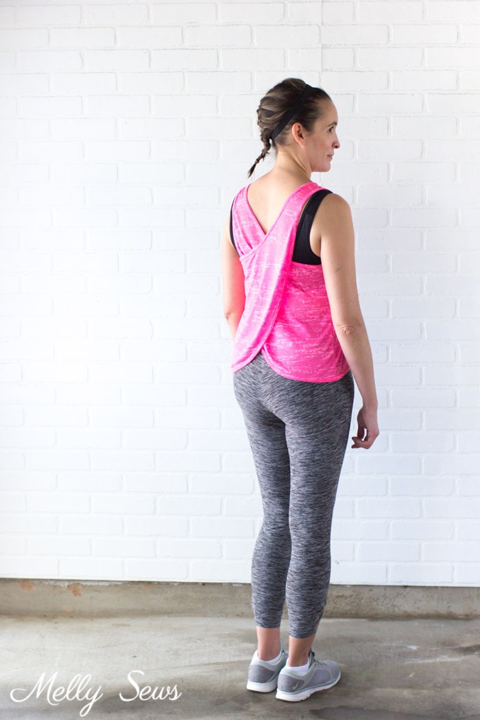 Learn to Sew a Crossback Workout Tank Make your own DIY workout gear with this tutorial for a crossback tank. - Melly Sews