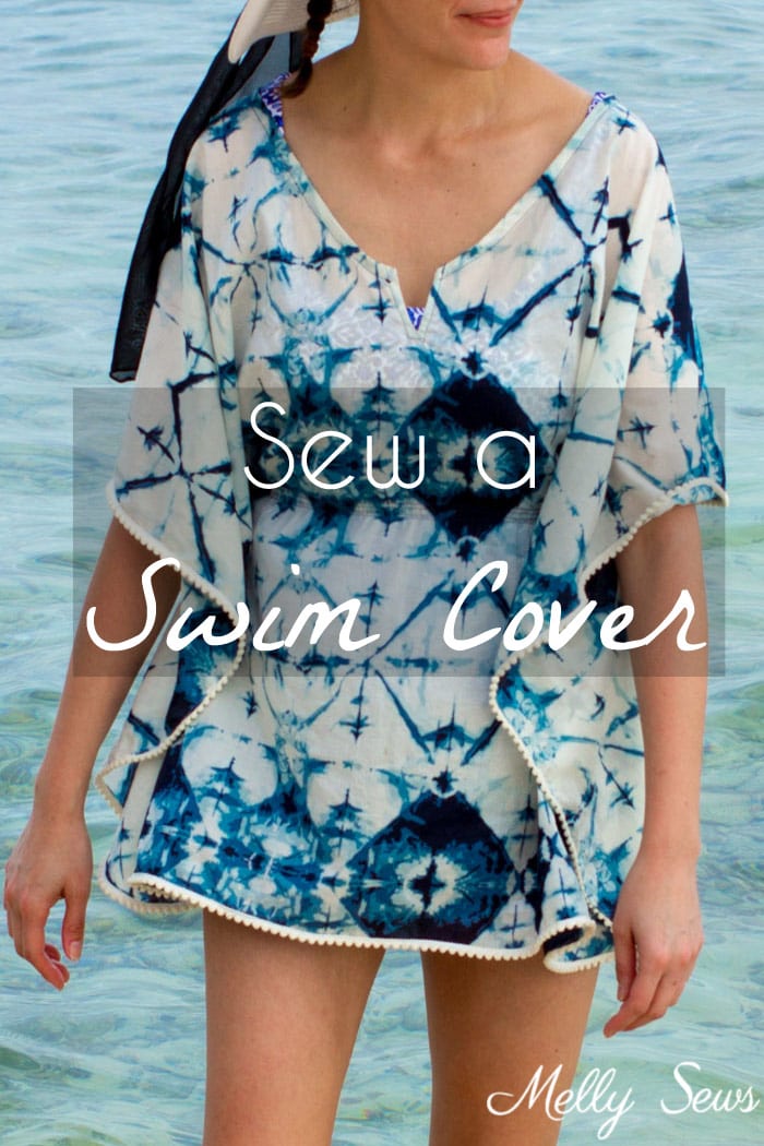 Make a beach cover up - Easy and cute DIY tutorial - sew a swimsuit cover - Melly Sews