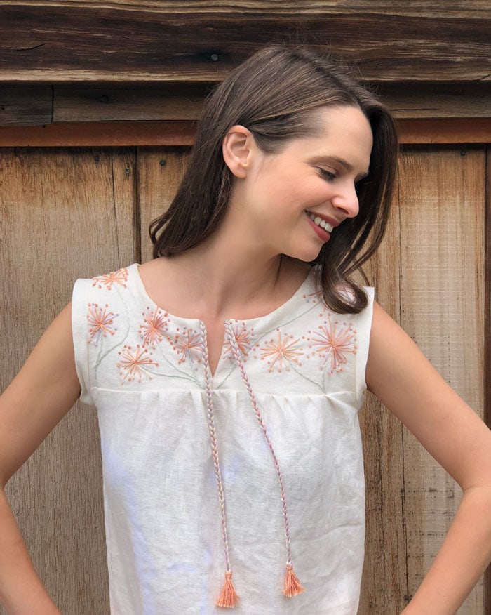 Valetta Top sewing pattern by Blank Slate Patterns sewn by Handmade by Lizzy