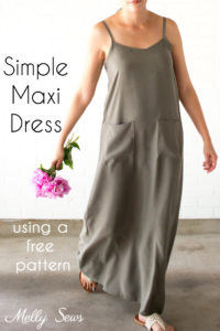 Sew a simple maxi dress - perfect for summer - DIY tutorial by Melly Sews