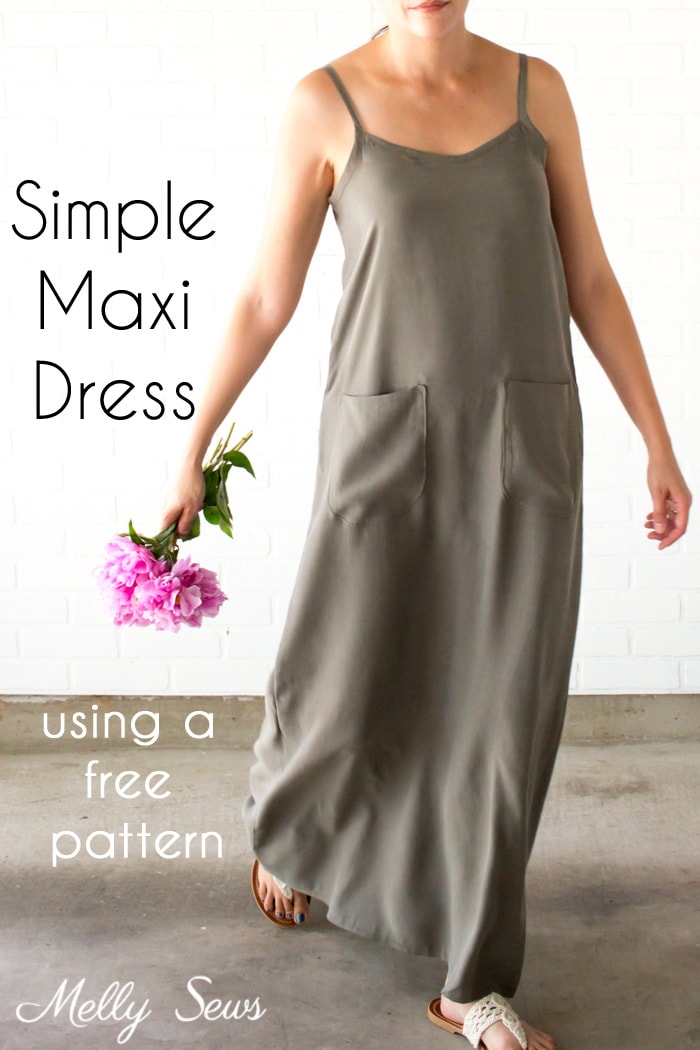 simple silk maxi dress