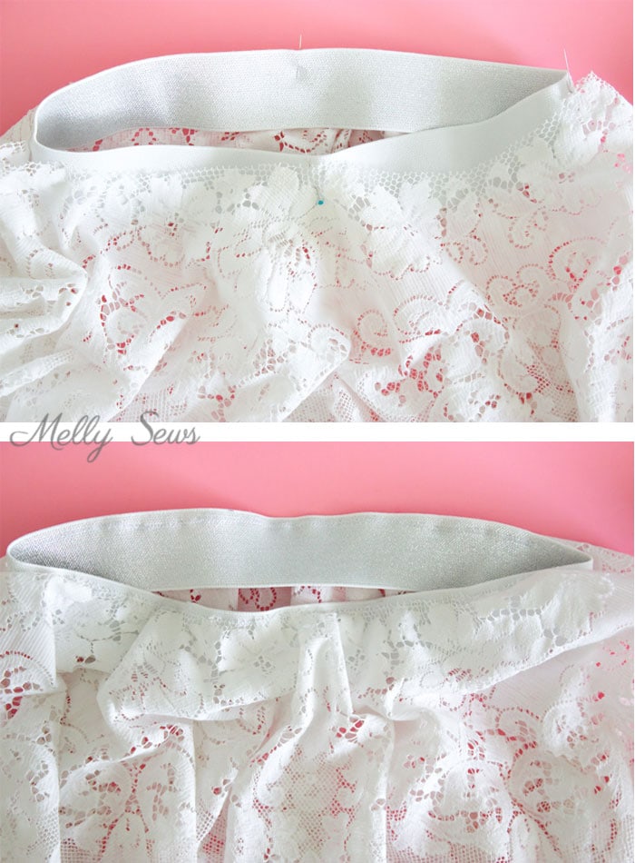 Step 3 - Turn a vintage table cloth into a skirt - sustainable sewing tutorial by Melly Sews