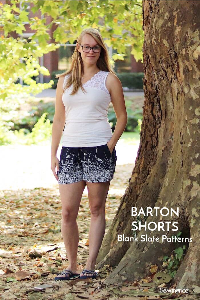 Barton Shorts sewing pattern from Blank Slate Patterns sewn by Sewingridd