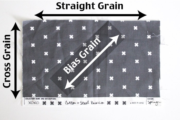 Straight Grain vs. Cross Grain vs. Bias Grain - Understanding grainline - what is fabric grain and how is it important in sewing? - Melly Sews