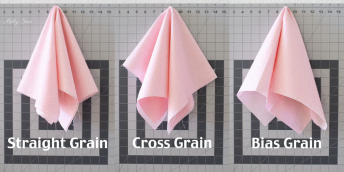 Fabric drapes differently depending on which grainline it is cut on