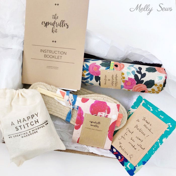 Espadrille kit from A Happy Stitch - DIY Espadrilles - Make your own shoes - Melly Sews