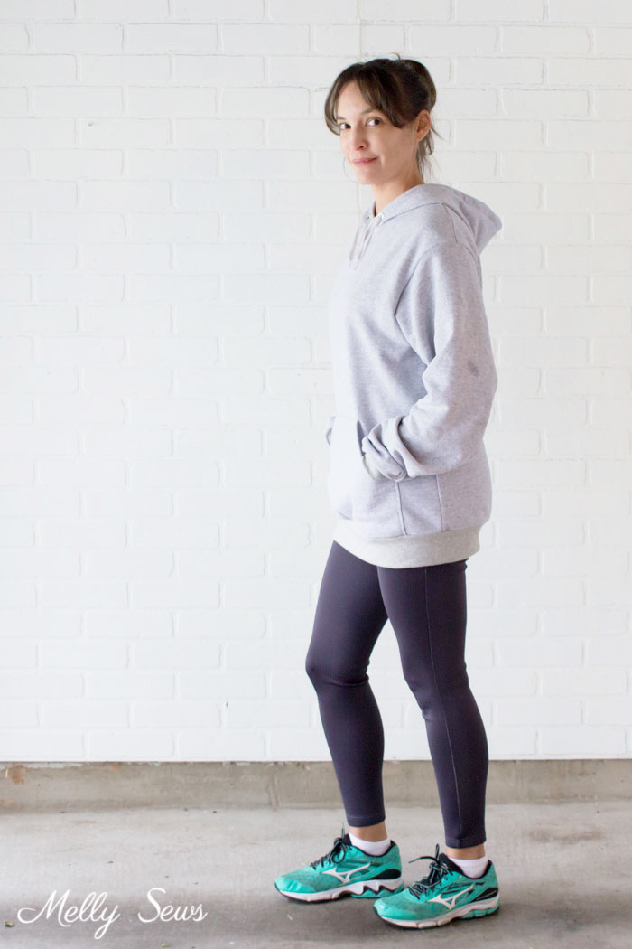 Oversized Hoodie and Leggings Outfit - Sew a Hoodie - Make a Hoodie for Men or Women - Unisex Hoody - Melly Sews