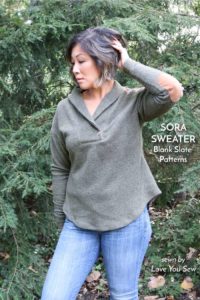 Sora Sweater sewing pattern from Blank Slate Patterns sewn by Love You Sew