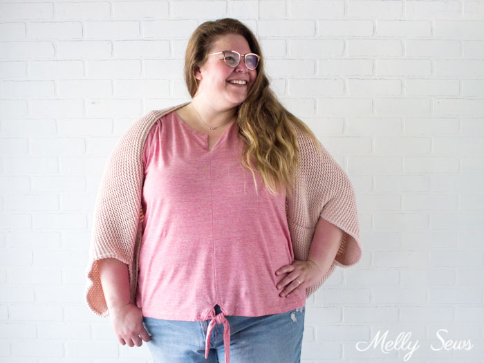 Plus size cocoon cardigan - DIY Cocoon Cardigan - Make a Blanket Sweater - Sew a Sweater - Melly Sews