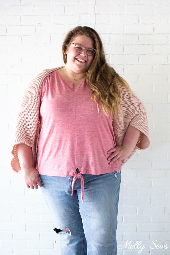 Plus size sweater - DIY Cocoon Cardigan - Make a Blanket Sweater - Sew a Sweater - Melly Sews