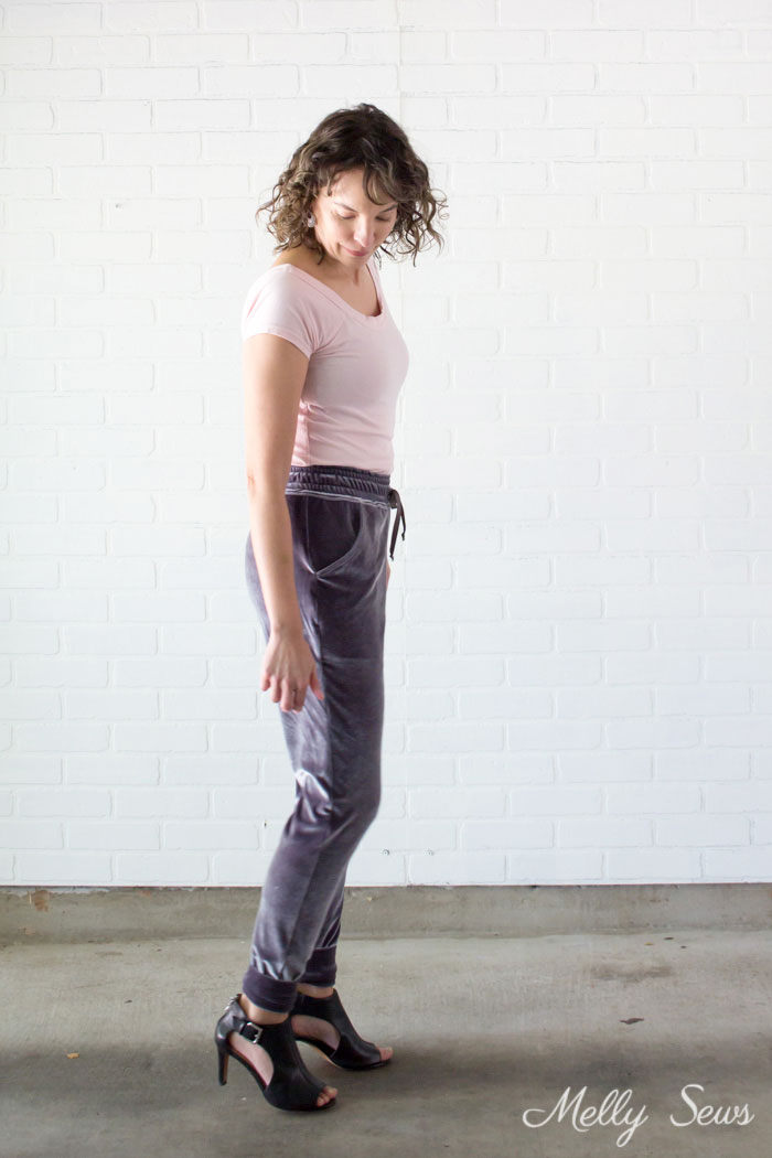 Velvet joggers outfit - Learn to Sew a Drawstring Waistband - Jogger Pants Waistband How To