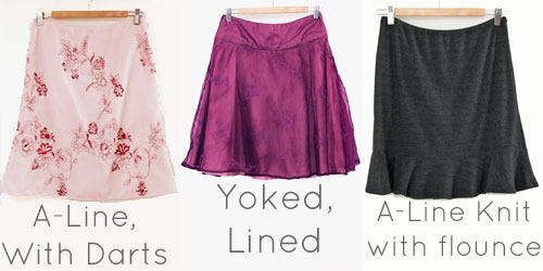 Types of Skirts - How to make a skirt pattern - draft a skirt block or skirt sloper