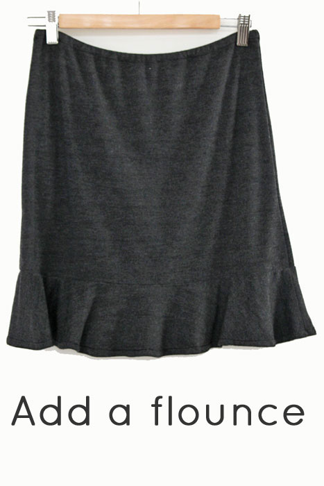 Skirt with flounce - How to makae a skirt pattern - draft a skirt block or skirt sloper
