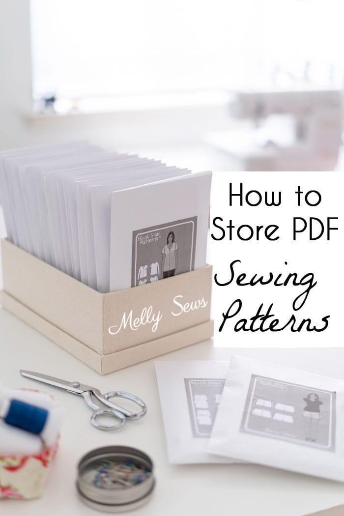 How to store sewing patterns - PDF sewing pattern storage - Melly Sews 