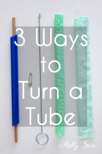 3 Ways to Turn a Tube Right Side Out - How to Turn Fabric - Melly Sews