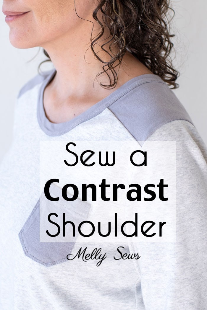 How to Sew a Contrast Shoulder - T-shirt Hack by Melly Sews