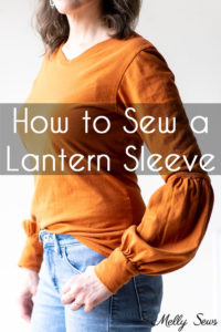 How to sew a lantern sleeve -bishop sleeve variation sleeve hack you can do on any shirt - Melly Sews