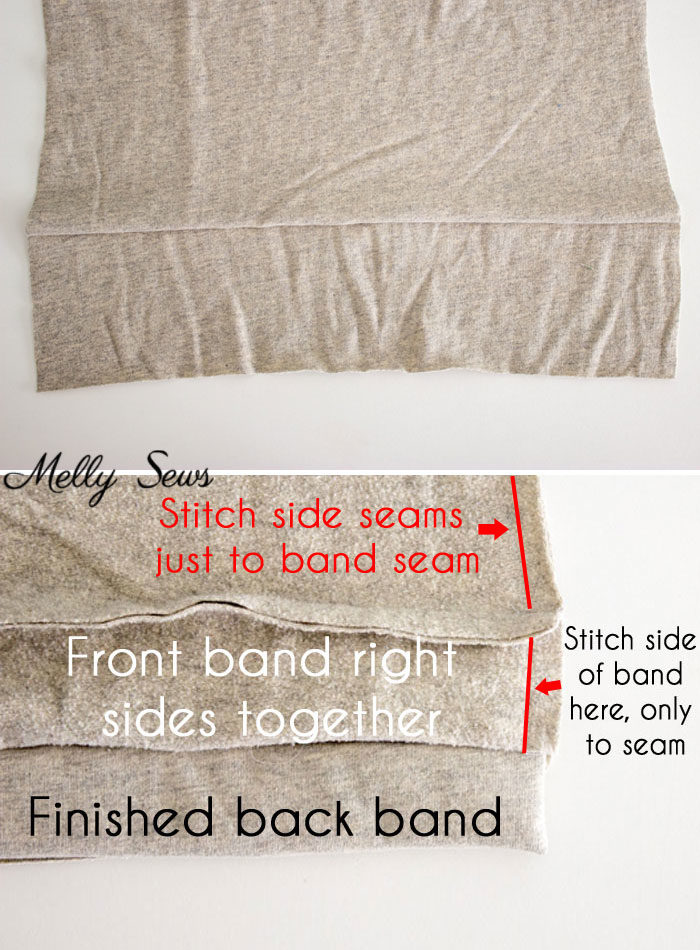 Step 1 - How to Sew a Split Hem Sweatshirt - Melly Sews