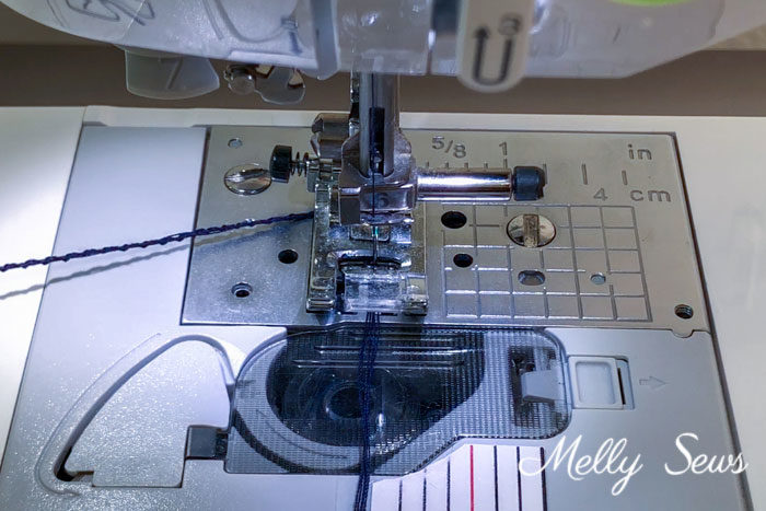 How to sew a thread chain with a sewing machine - useful for belt loops or button loops - DIY tutorial by Melly Sews 