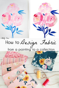 How to design fabric - turn a drawing into a fabric repeat design - Melly Sews Blooms and Bobbins
