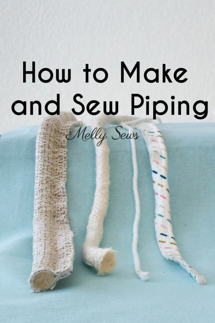 How to Make and Sew Piping - Video and DIY Tutorial for Upholstery or Clothing 
