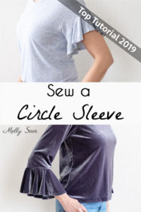 How to Sew a Circle Sleeve - Sleeve Ruffle Tutorial - Melly Sews