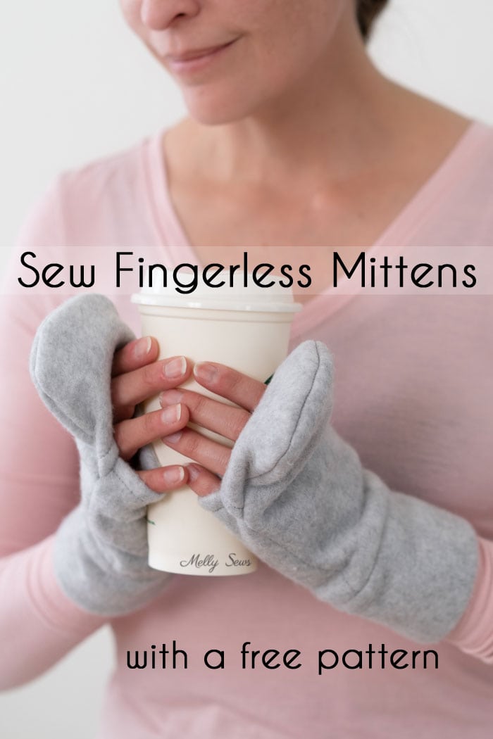 Sew mittens from fleece, with a fingerless style that makes a perfect DIY gift for men, women or kids