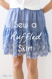 How to sew a ruffled skirt - make this DIY tiered skirt for beginners