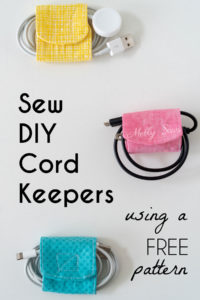 How to sew a cord keeper - these DIY cable wrappers to organize phone chargers, bricks, and more