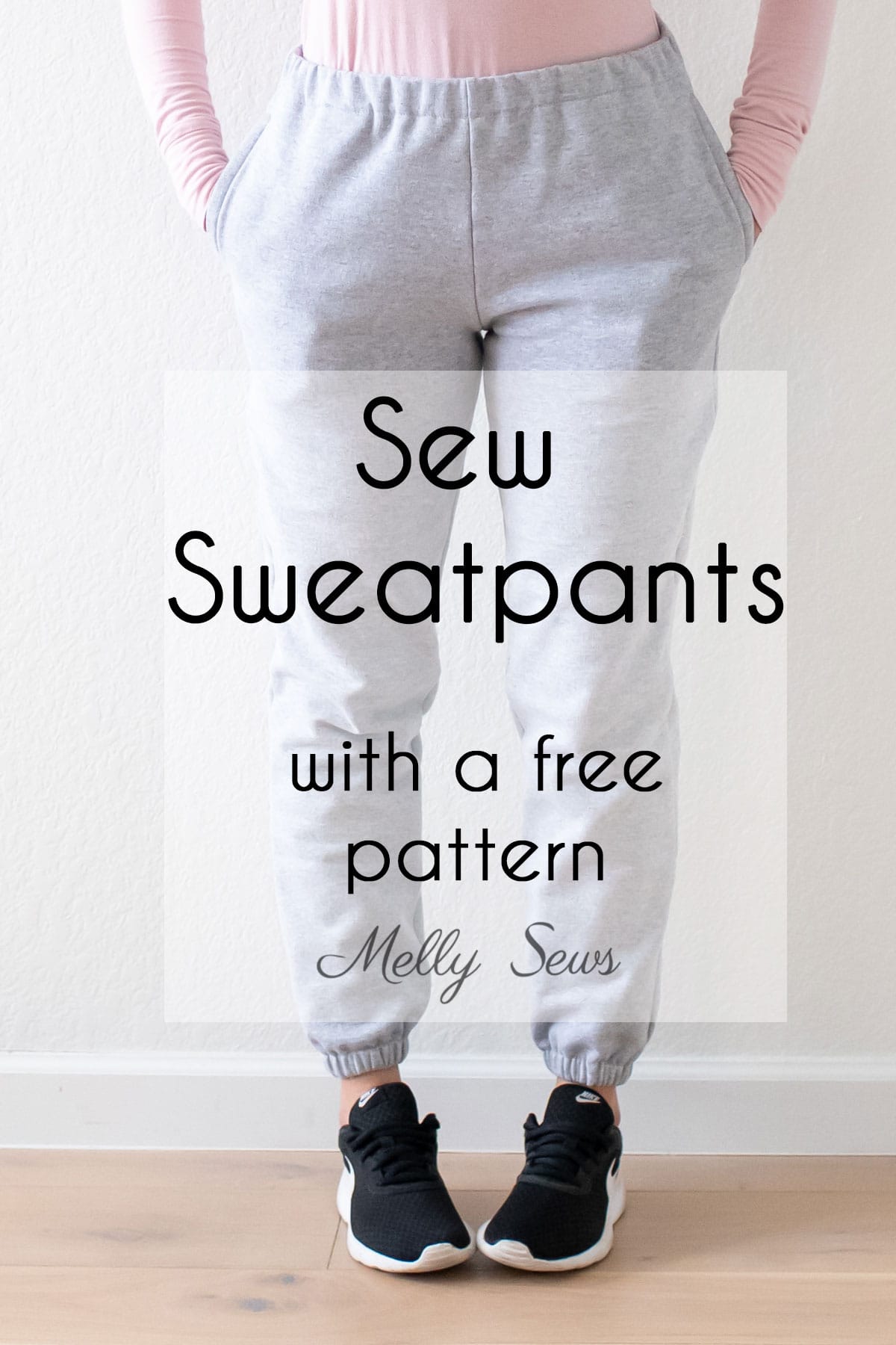 Women slim sweat pants trouser lounge wear sewing pattern