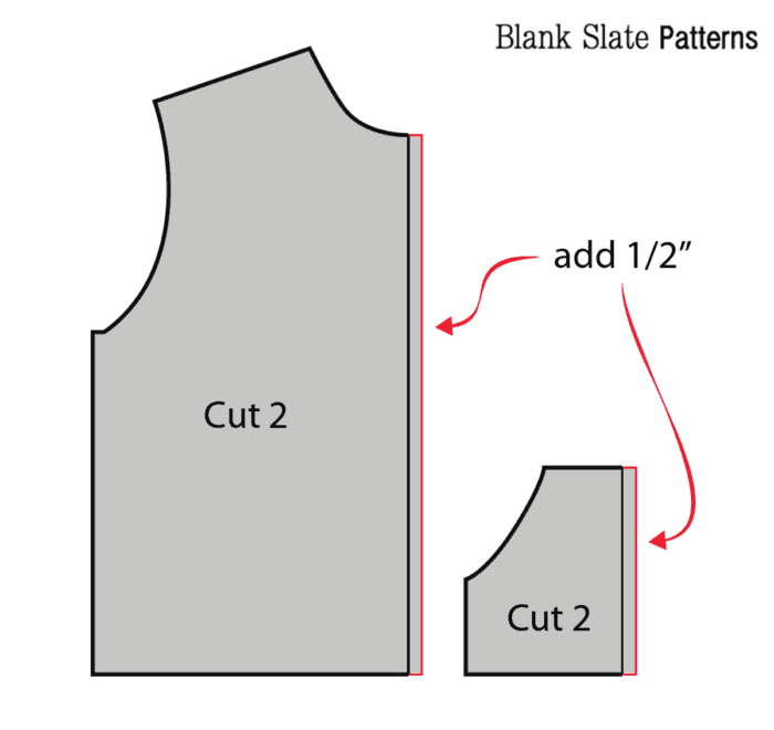 How to modify a pullover hoodie pattern to sew a zip up hoodie
