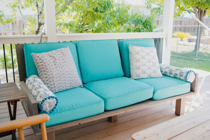A DIY patio couch