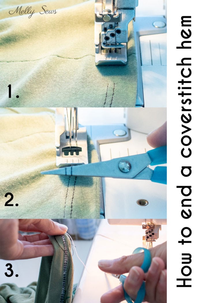 How to tie off a coverstitch