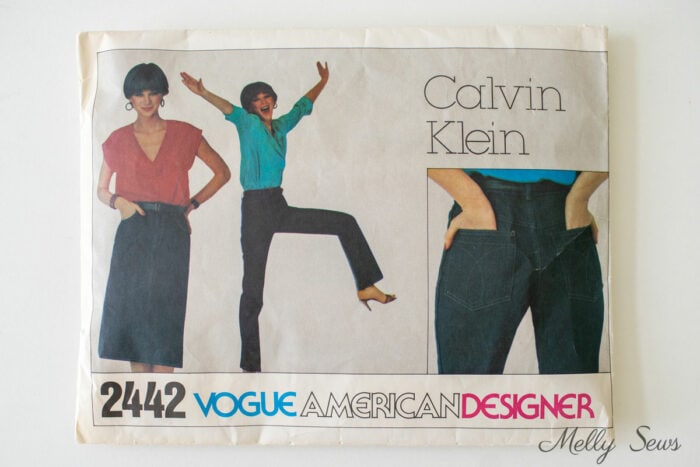Vogue 2442 vintage jeans pattern