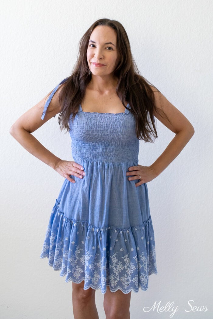 DIY Shirred Dress Tutorial: Easy Step By Step Sewing Guide - Melly 