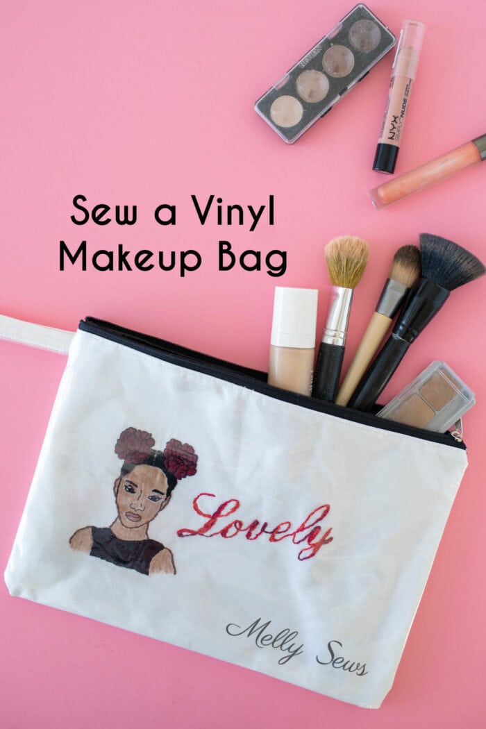 How to sew a makeup bag with vinyl 