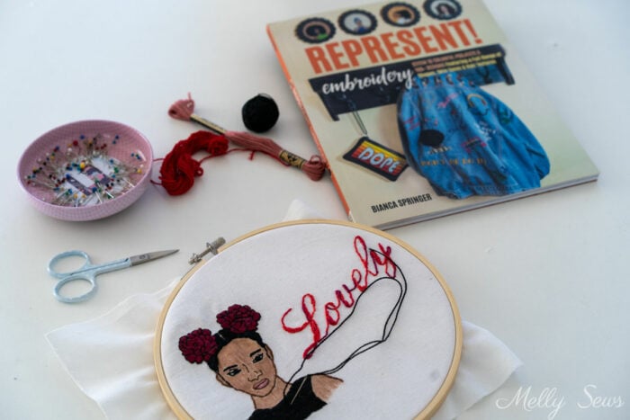 Represent! Embroidery book review and project