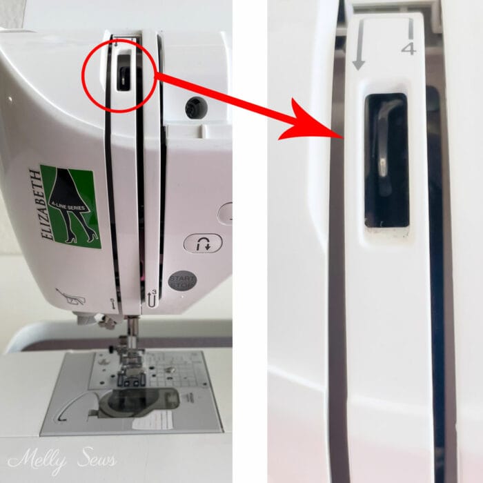 Take up lever on a sewing machine