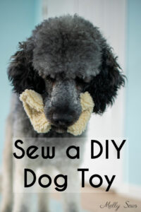 Tutorial to sew a DIY dog toy from fabric scraps